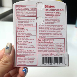 Thuốc mỡ dưỡng môi Blistex Medicated lip Ointment
