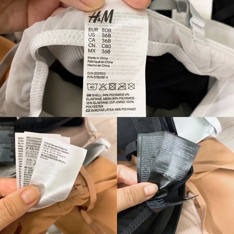 Áo Bra H&M Dáng Nâng Ngực Hở Lưng - Tone Màu Siêu Hot