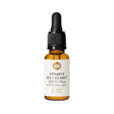 Vitamin dạng nhỏ giọt chính hãng Sunday Natural bổ sung Vitamin D3 + K2, cho xương chắc khỏe, tăng chiều cao - Herbaby