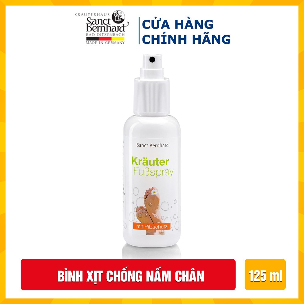 Xịt chân chống nấm Herbal Foot Spray 125ml - [ Chính hãng Sanct Bernhard Đức]