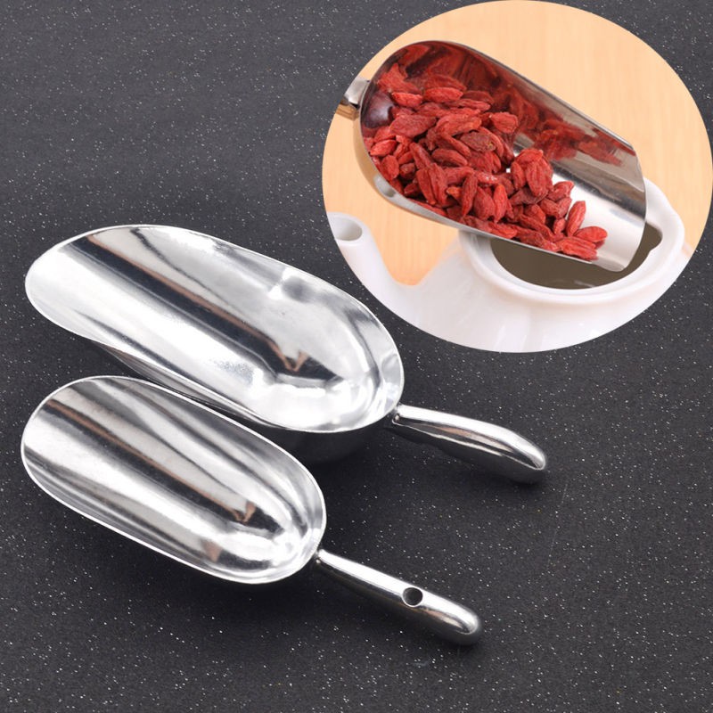 5pcs Metal Wedding Party BBQ Candy Food Buffet Bar Ice Dry Bin Goods Scoop