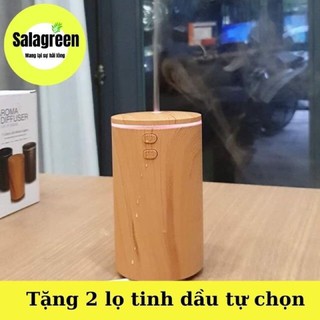 Máy Xông Tinh Dầu Mini Ô Tô Xe Hơi Tặng 2 Lọ Tinh Dầu Nguyên Chất