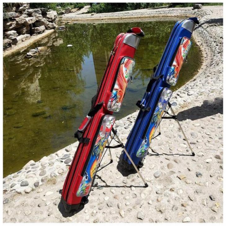 Bao đựng cần cá chép hoá rồng hoạ tiết nổi bật 1m25-2 màu đồ câu FISHING_HD