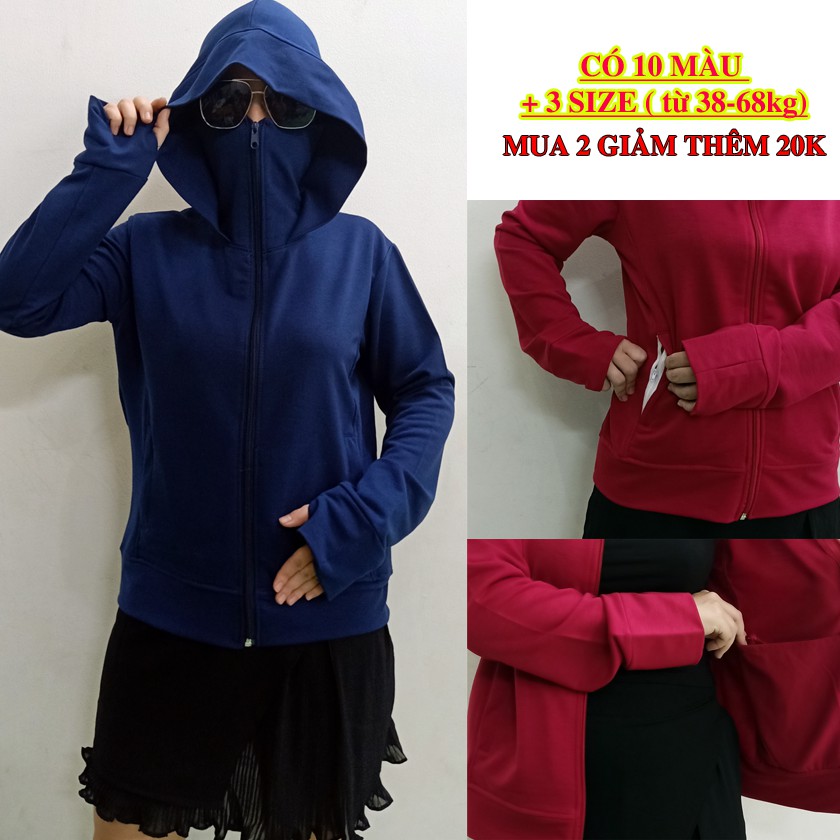 Áo Chống Nắng Nữ, Áo Khoác Chống Nắng Nữ Xỏ Ngón Vải Mịn, Mát. | BigBuy360 - bigbuy360.vn
