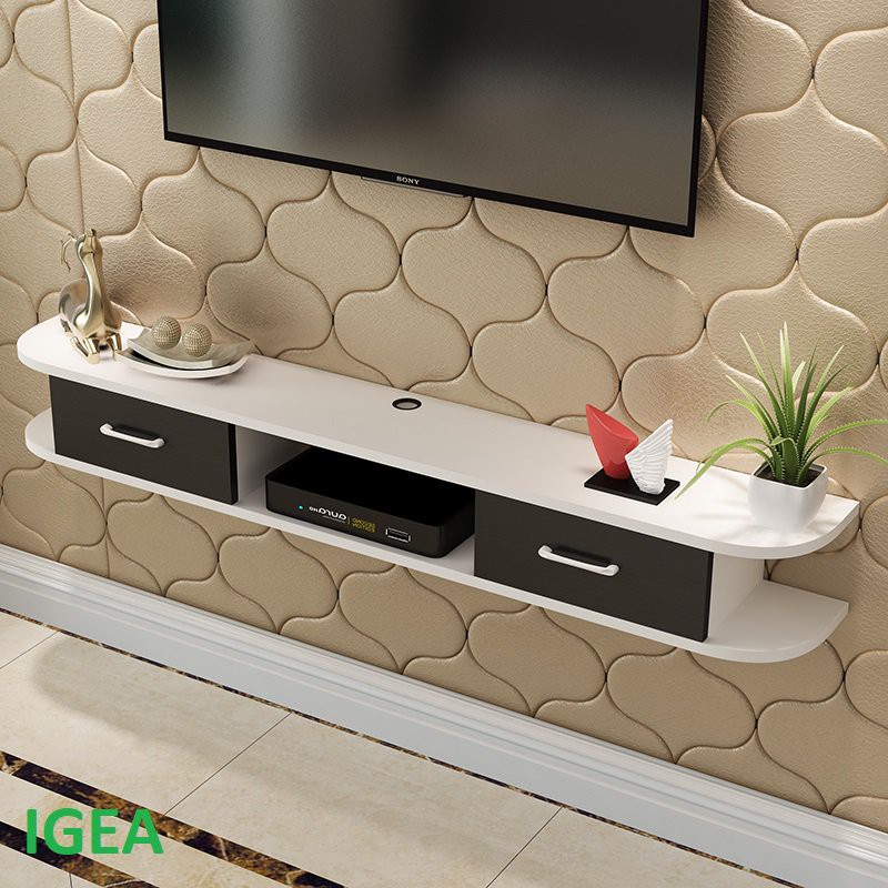 Kệ Tivi Treo Tường IGA 2 Ngăn Kéo Dài 1m5 Chất Liệu Gỗ MDF Phủ Melamin Cao Cấp - GP40