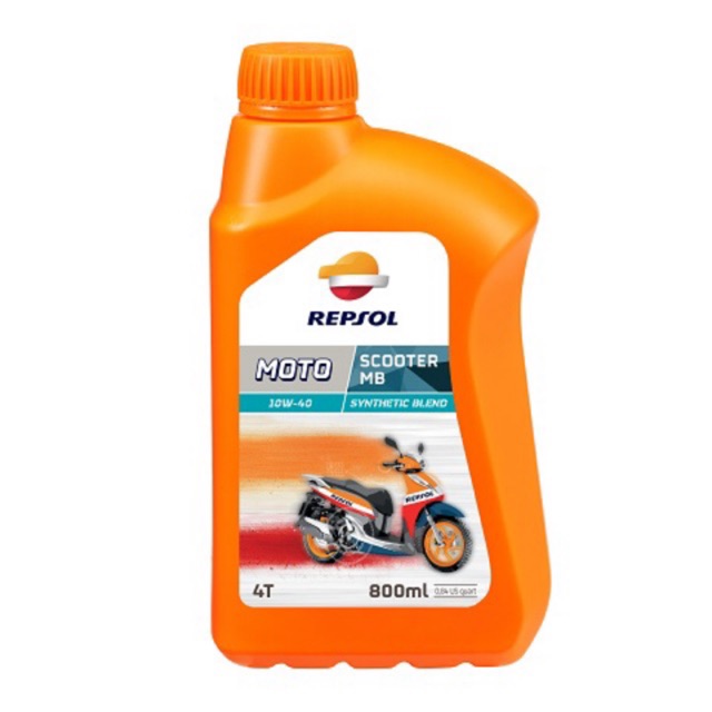 [Mẫu mới 2022] Nhớt xe tay ga cao cấp Repsol Scooter SynThetic 10W40 MB 800ml - Nhập Tây Ban Nha