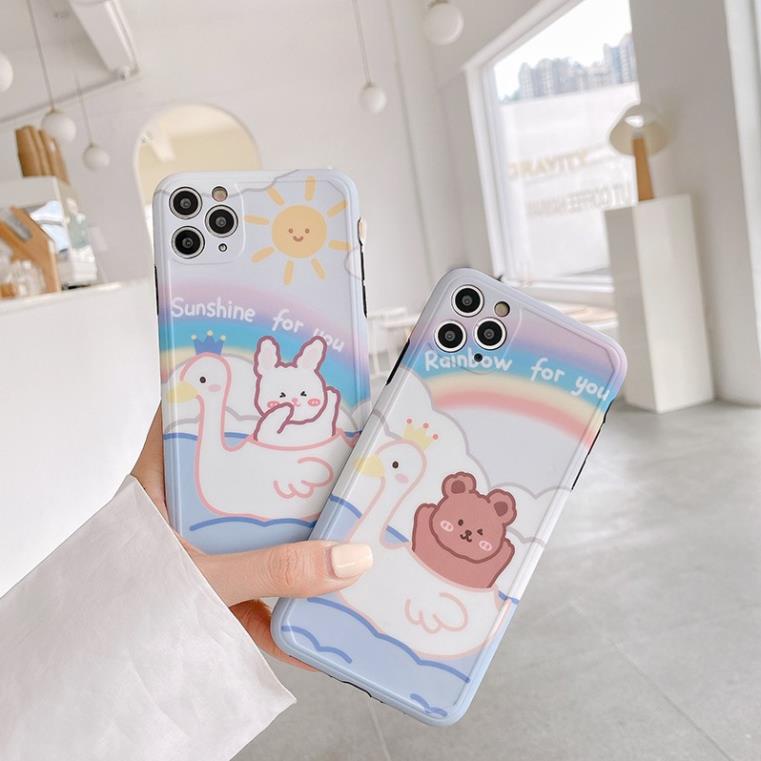 Ốp lưng iphone Bear Rabbit Duck IMD 6/6plus/6s/6s plus/6/7plus/8plus/x/xs/xsmax/11/11pro/11 promax DT06- Dino Case