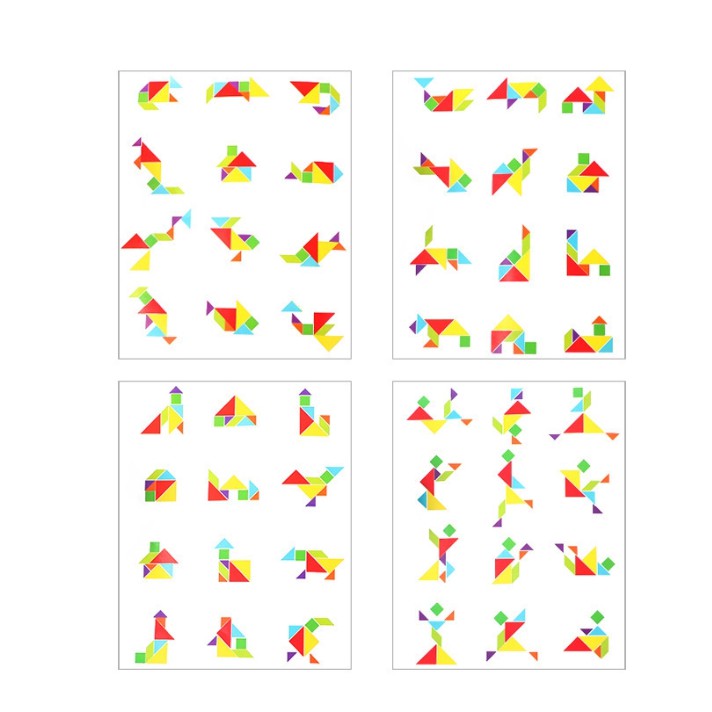 ĐỒ CHƠI XẾP HÌNH GỖ THÔNG MINH TANGRAM 7 MẢNH