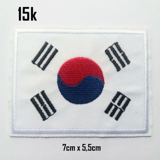 Sticker vải - patch ủi cờ Hàn Quốc mã 283