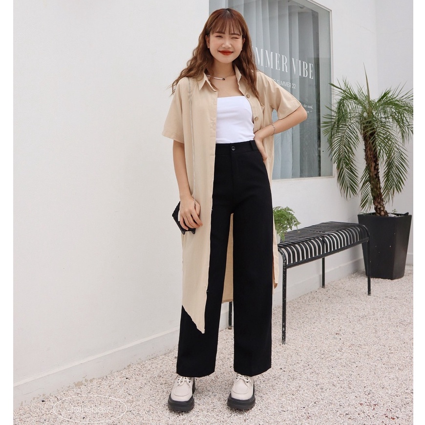 Váy sơ mi suông dài liền thân - BST Long Chemise 2021 - ufo.thebasic