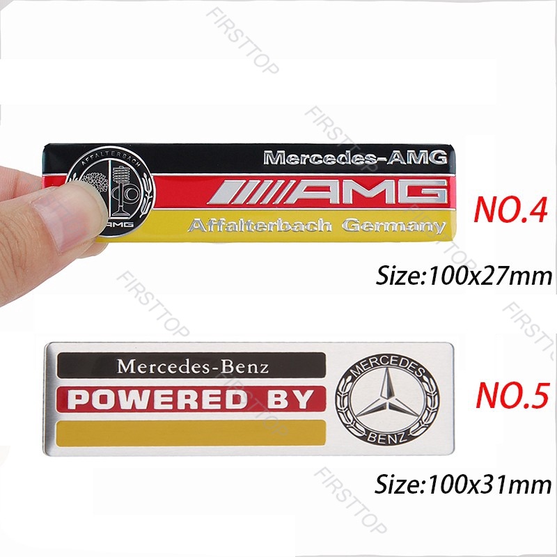 Miếng Dán Kim Loại Trang Trí Thân Xe Hơi Mercedes Benz W203 W204 W168 CLA GLA GLK AMG Brabus