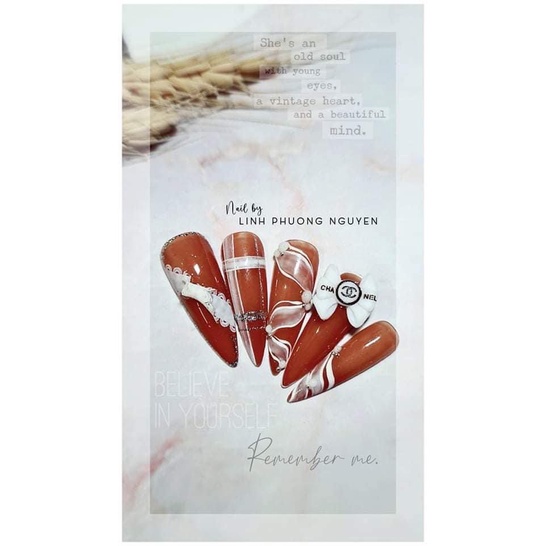 Set charm nail giả bột gắn móng cực xinh