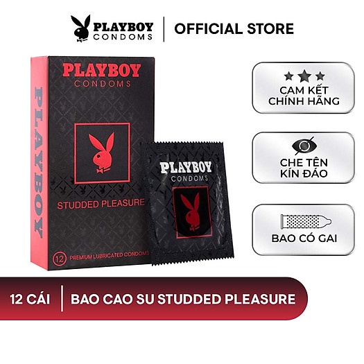 Bao Cao Su PLAYBOY Studded Pleasure hộp 12 cái, có gai
