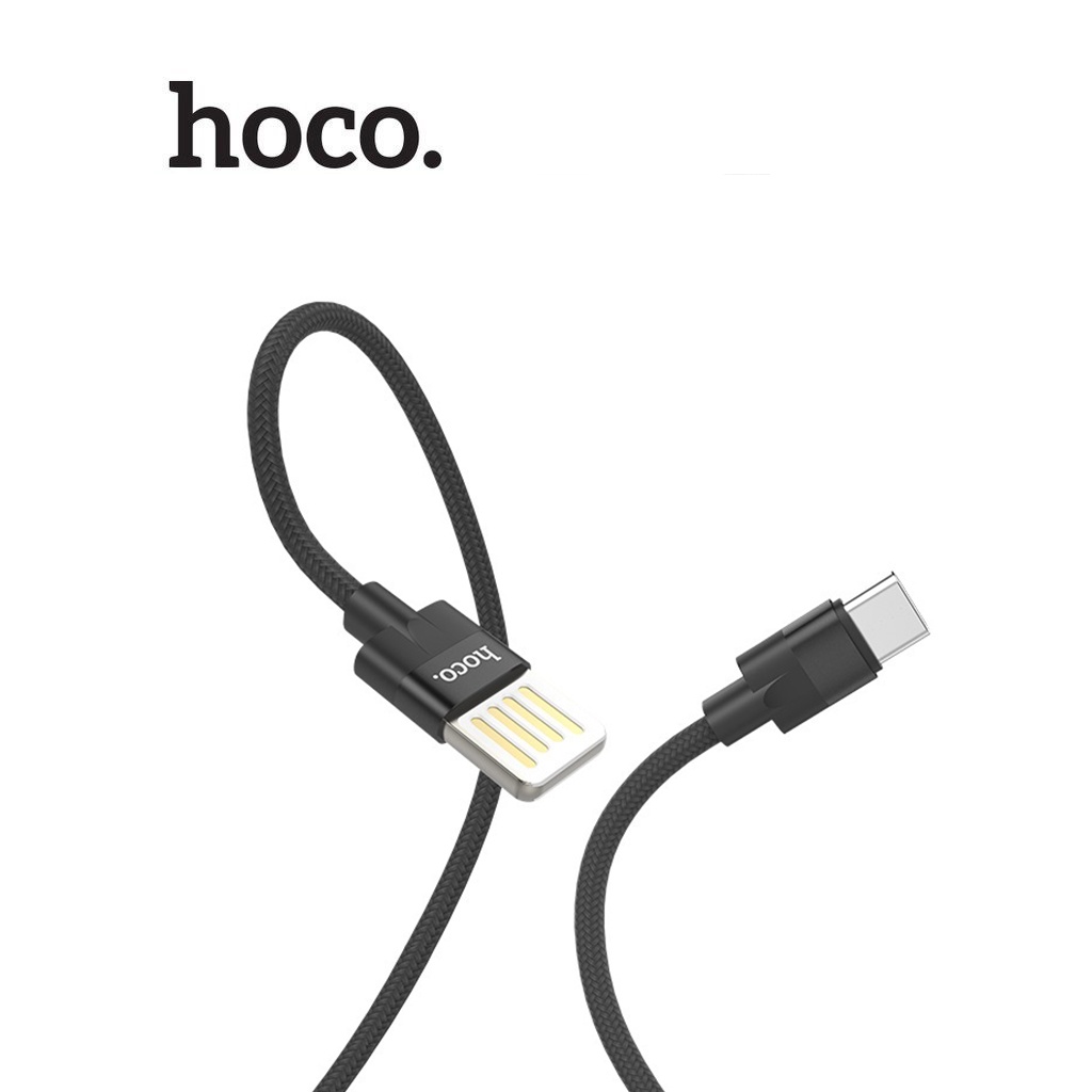 Cáp sạc 2.4A Hoco U55 Type-C bọc dù siêu bền chống gập dài 1.2M cho Android