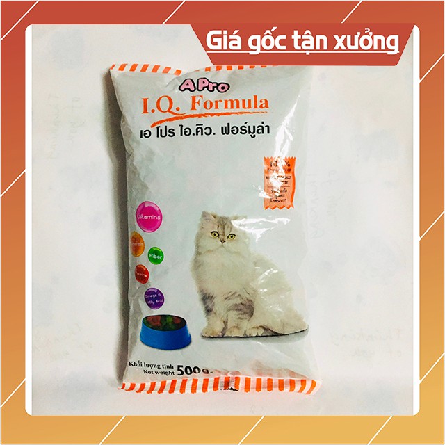 Thức Ăn Cho Mèo Apro IQ Formula Gói 500G Bổ Sung Chất Xơ Rau Chống Thiếu Chất - Bobo Pet Shop Hà Nội