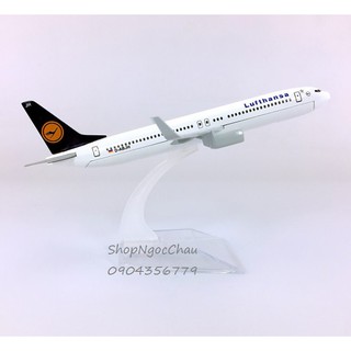Máy bay mô hình tĩnh Lufthansa B737 16cm