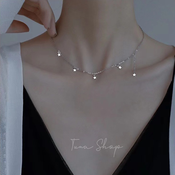 Dây chuyền Bạc S999/ Vòng cổ cute Bạc nữ -[HÀNG CÓ SẴN]- Cam kết chuẩn Bạc - Tuna Shop Trang sức Bạc