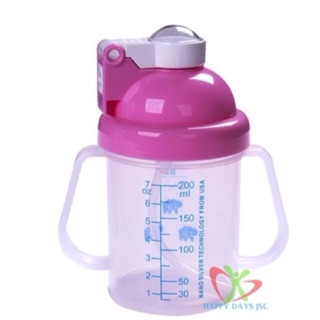 Bình hút tập uống bật nắp có tay cầm 230ml Today baby