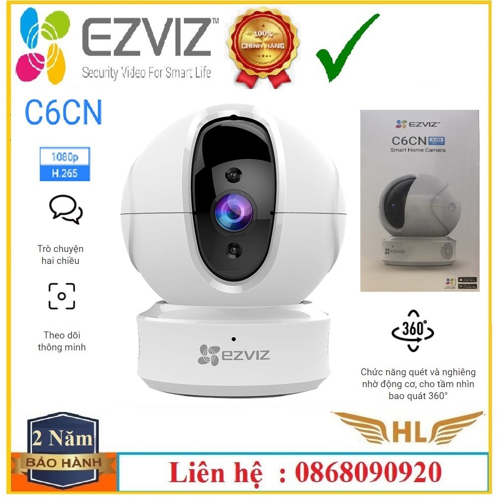 Camera Wifi Không Dây Siêu Nét Ezviz C6N 4Mp 2K , Ezviz TY2 2Mp, Ezviz C6CN AI 2Mp, Ezviz C6W 4Mp 2K -Hàng Chính Hãng