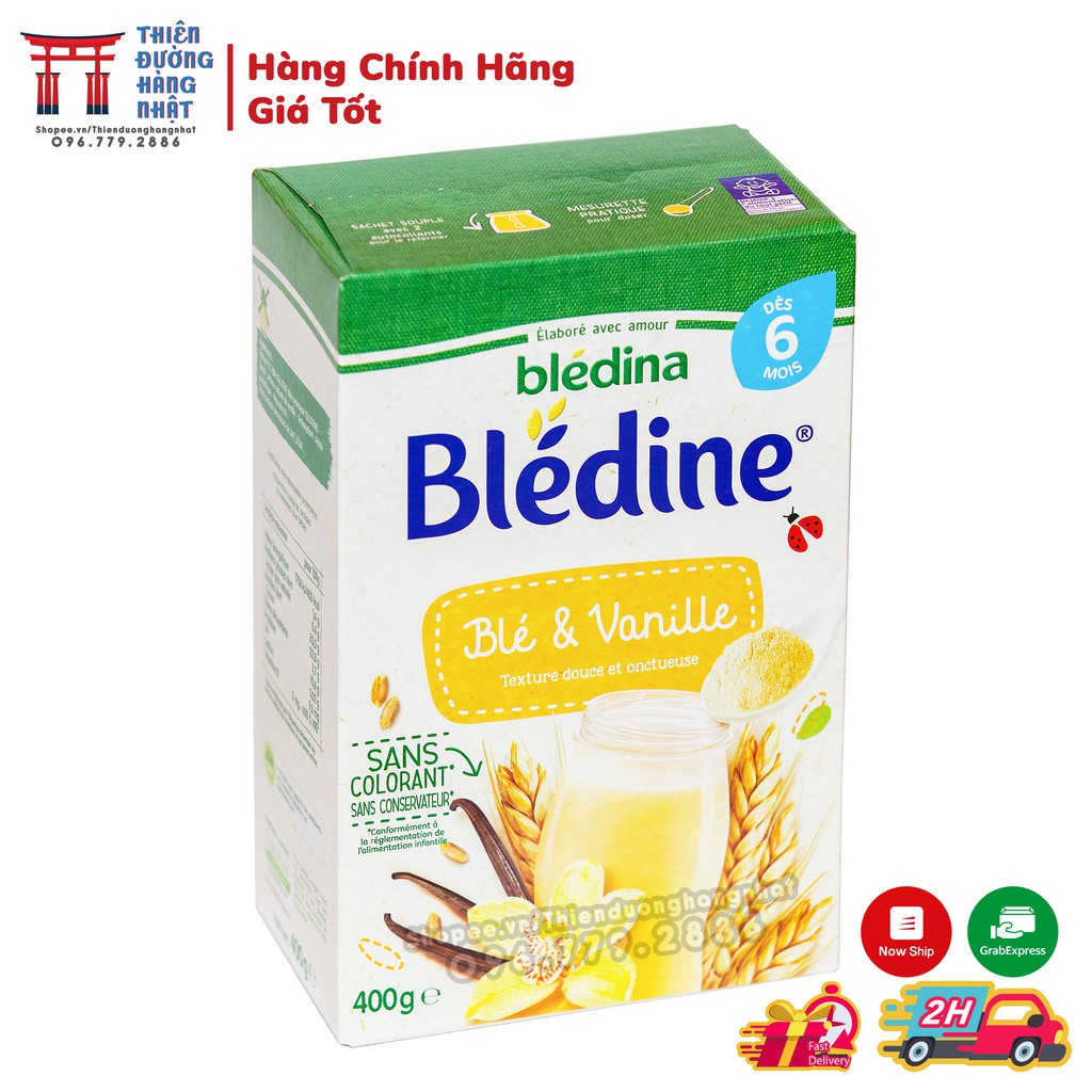 Bột pha sữa Bledine Pháp, bột lắc sữa Bledina ăn dặm cho bé 400g [Date T11/2021 - T3/2022]