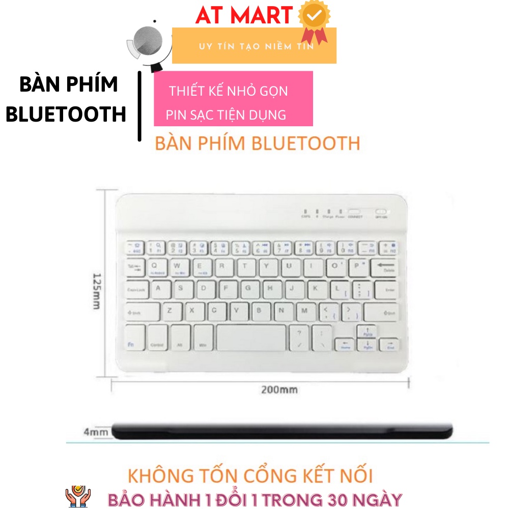 Bộ Bàn Phím Bluetooth + Chuột bluetooth không Gây Tiếng Ồn Cho Ipad Máy Tính Bảng Điện Thoại PC