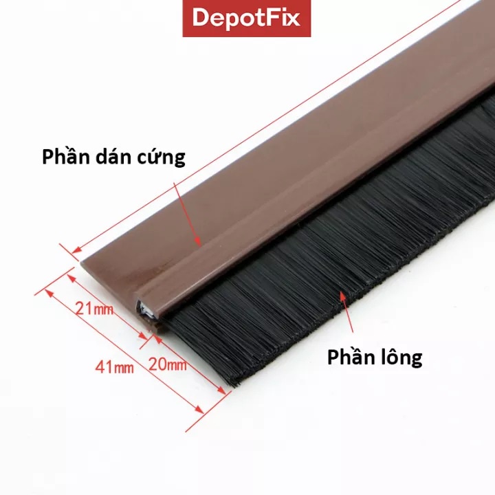 Ron Dán Chân Cửa Đế Lông, Ngăn Bụi, Ngăn Côn Trùng - DepotFix (Vietnam)