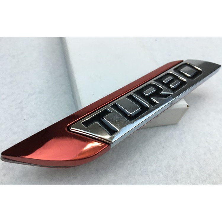 Set 2 miếng dán logo xe hơi 3D bằng kim loại sang trọng