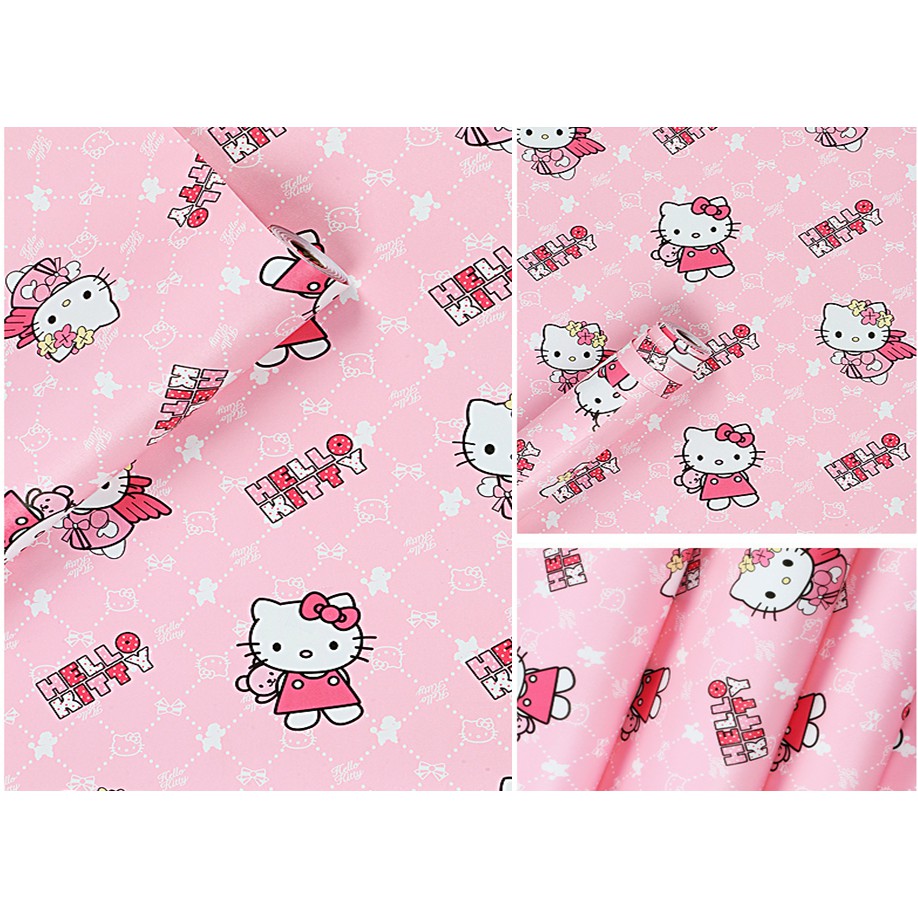 Decal giấy dán tường kitty thiên thần ( khổ rộng 45cm)