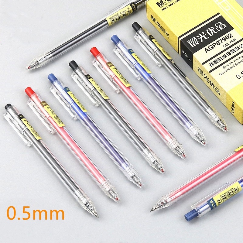 Bút mực Gel ngòi 0.5mm mực đen/đỏ/xanh dương phong cách MUJI