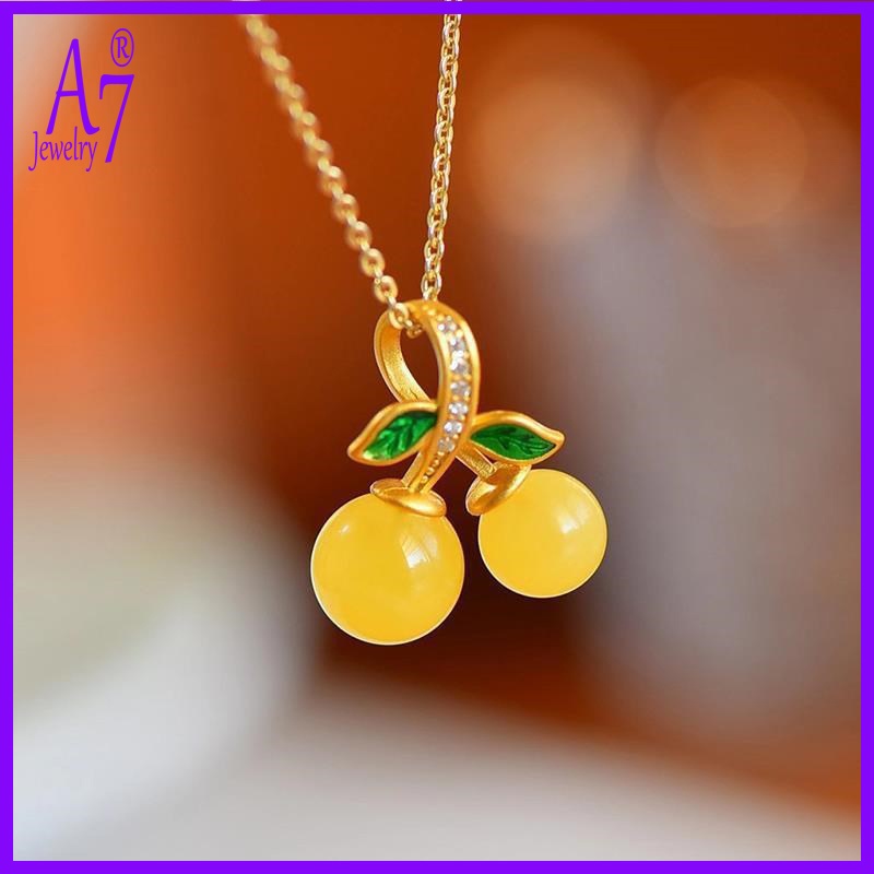 Vòng cổ Mặt Quả Anh Đào Mạ Vàng 18K A7