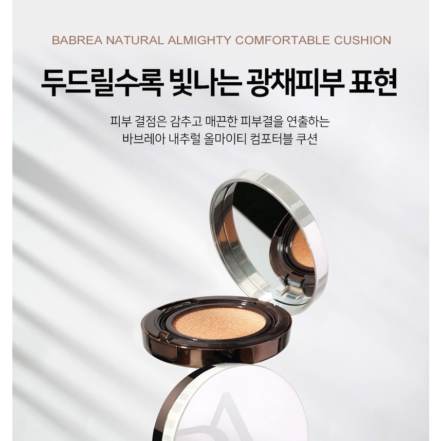PHẤN NƯỚC BABREA TỰ NHIÊN TOÀN NĂNG (Kèm 01 lõi phụ) BABREA Natural Almighty Comfortable Cushion | BigBuy360 - bigbuy360.vn