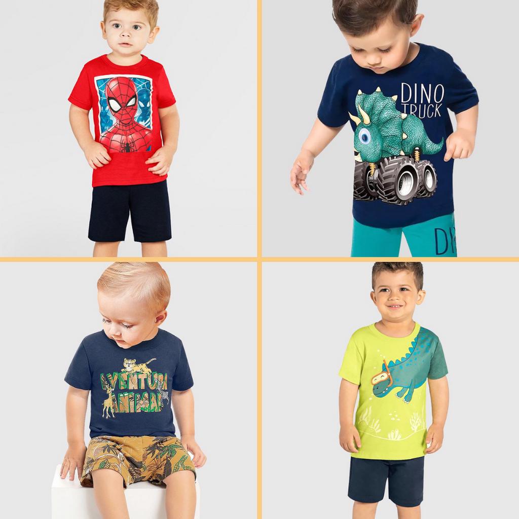 Bộ Thun Cotton nhiều Hoạ Tiết cho Bé Trai 2-7 Tuổi Mẫu Mới 2023 P7 - Jumping Beans Official Store