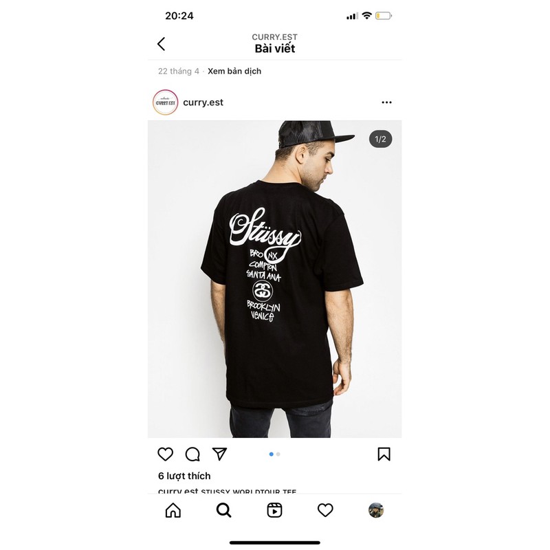 áo Stussy World Tour AUTHENTIC