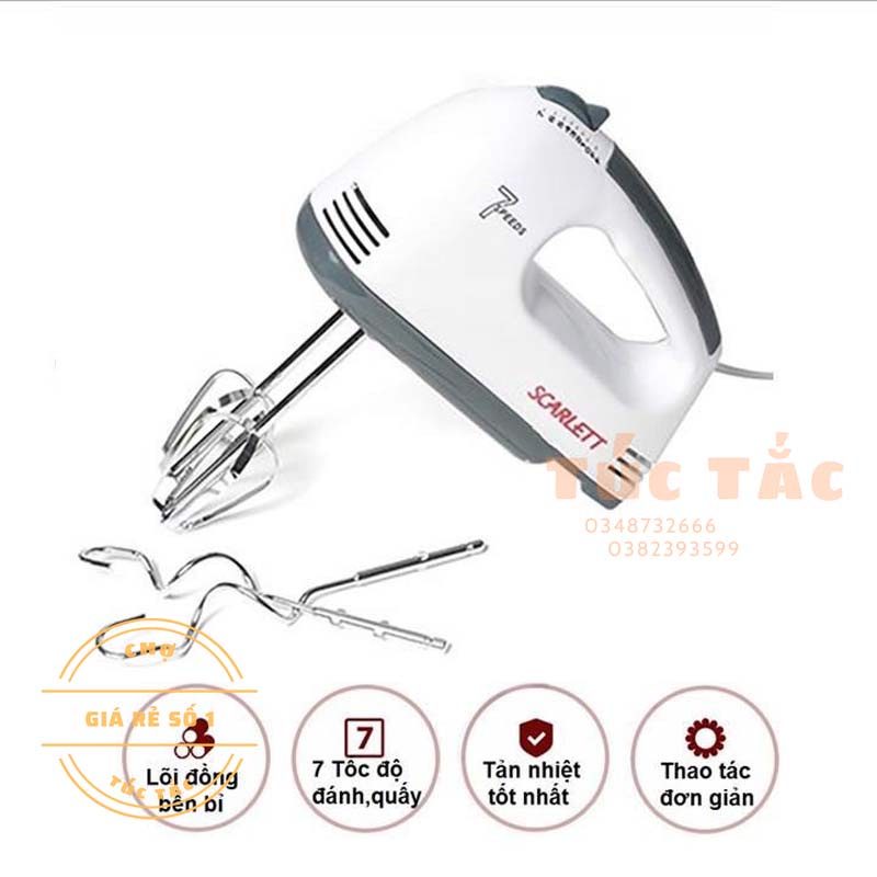 Máy Đánh Trứng Cầm Tay Máy Đánh Trứng Mini Cầm Tay 7 Tốc Độ Cực Mạnh - Chợ Túc Tắc