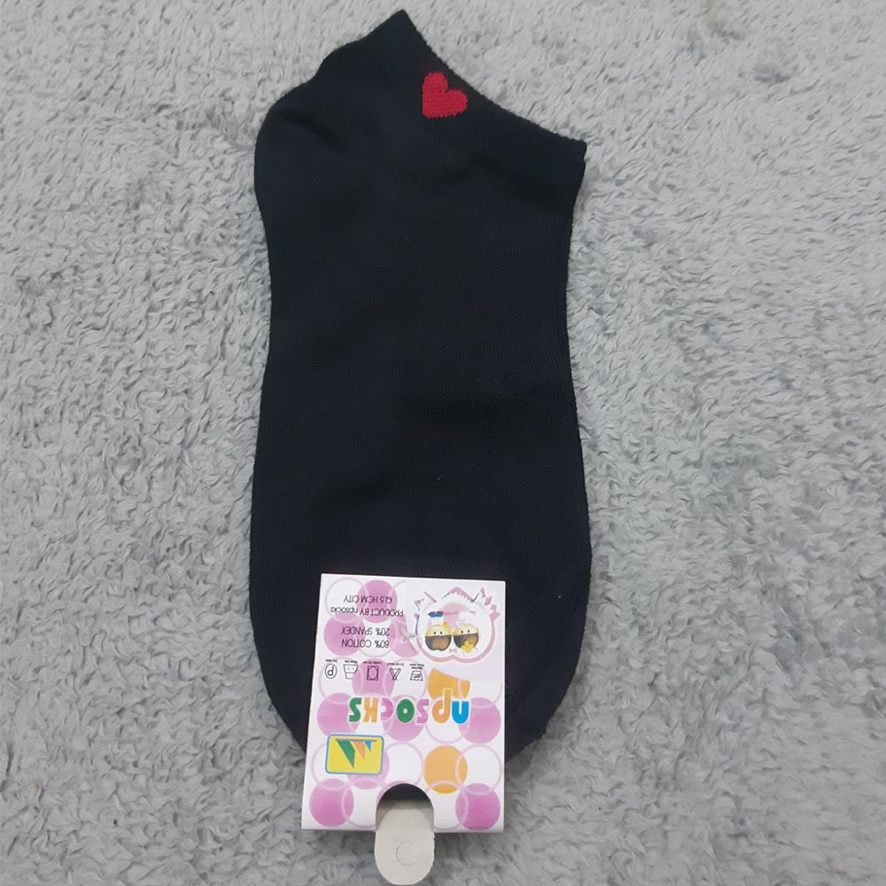 Combo 5 Đôi Vớ Tất Nam Cổ Ngắn Thêu Trái Tim Thời Trang TC1072