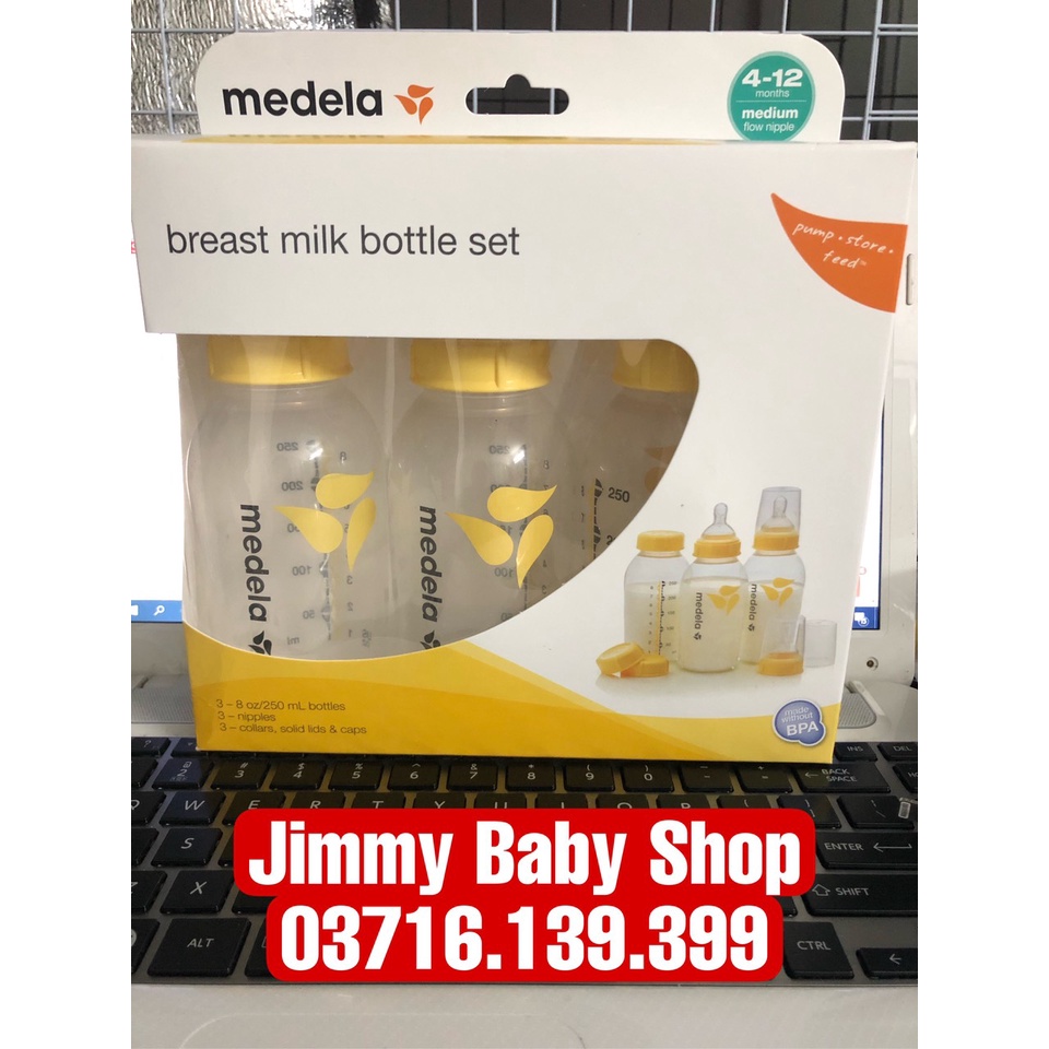 Set 3 Bình Sữa Medela 250Ml