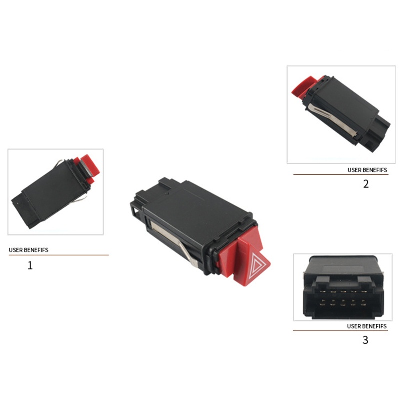 Phụ Kiện Cho Xe AudiA6 4B EDB * AudiA6 4B0941509Công Tắc Đèn Flash Cảnh Báo Khẩn Cấp Chuyên Dụng Cho Xe Hơi
