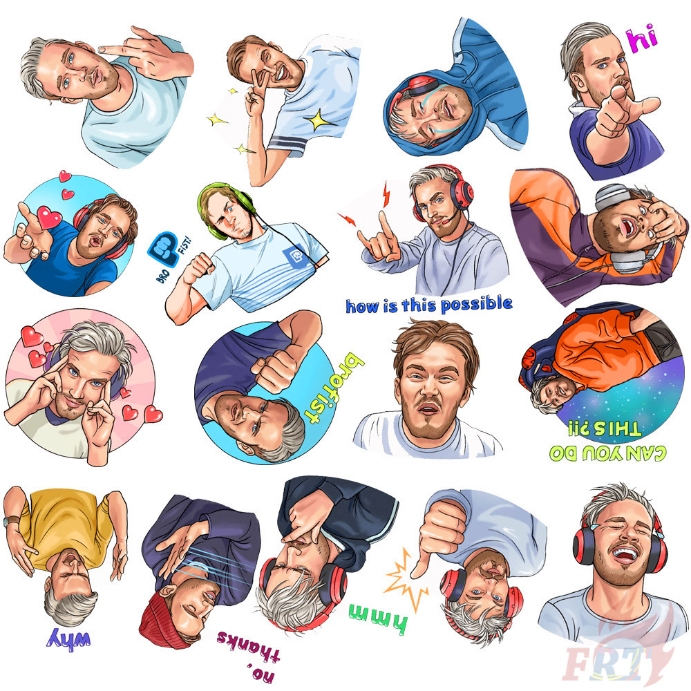 ❉ PewDiePie:Legend of The Brofist - POP YouTube Internet Celebrity Stickers ❉ 30Pcs/Set Waterproof DIY Fashion Doodle Decals Stickers