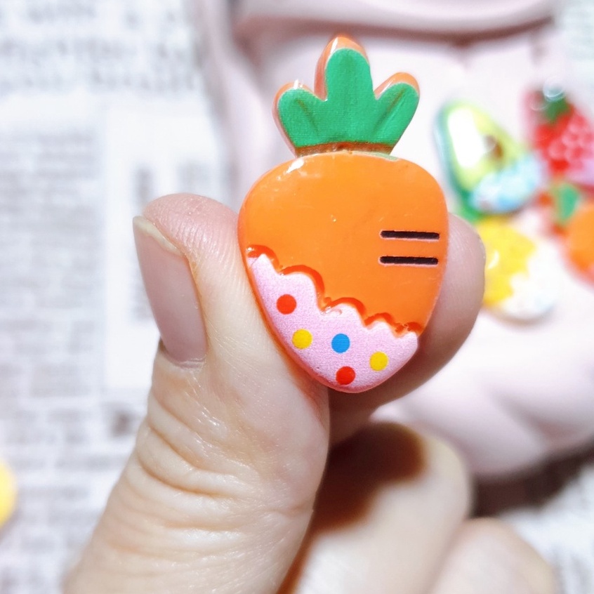 STICKER JIBBITZ, nút gắn hkdesign đính dép trẻ em hình trái cây hoạt hình đáng yêu