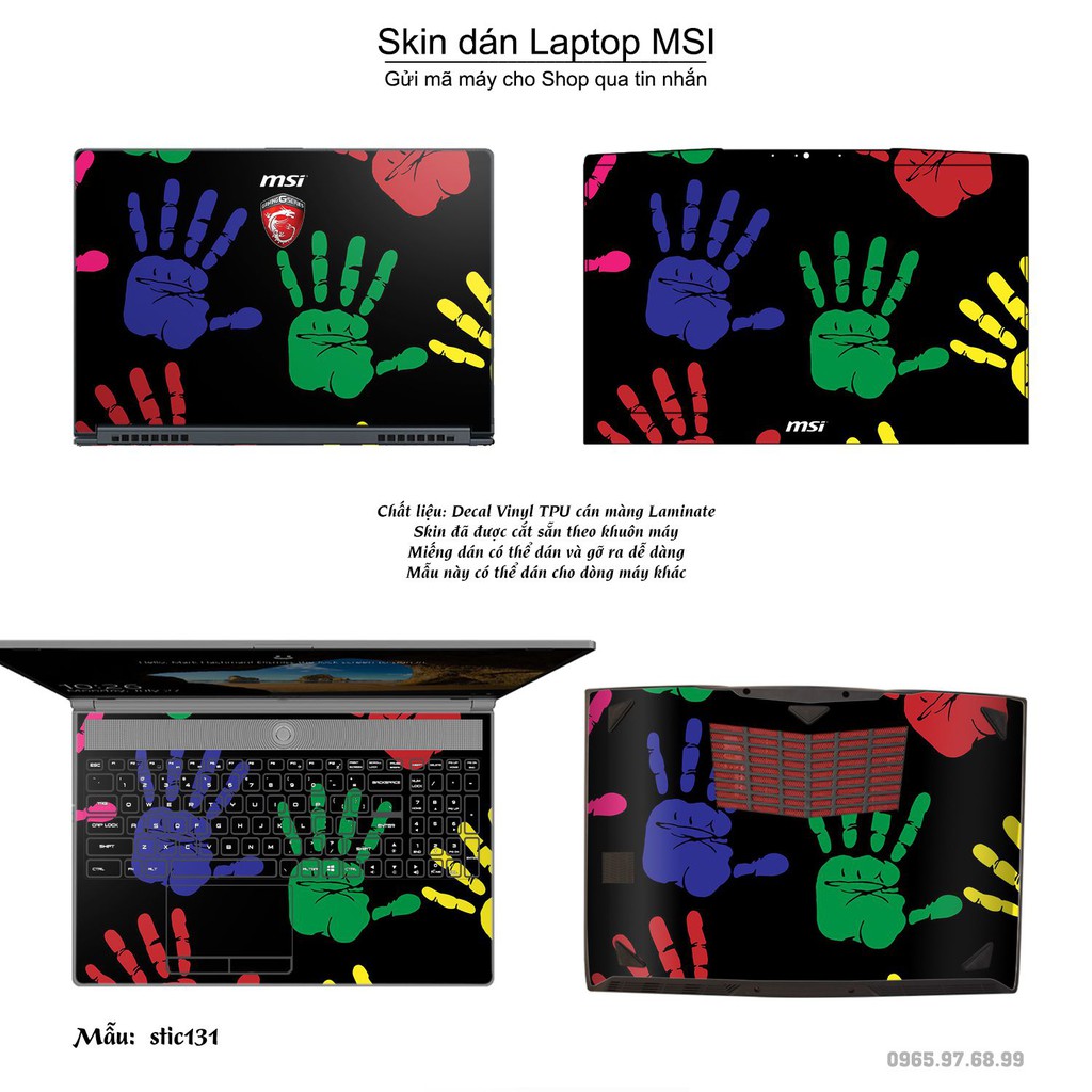 Skin dán Laptop MSI in hình Hoa văn sticker _nhiều mẫu 22 (inbox mã máy cho Shop)