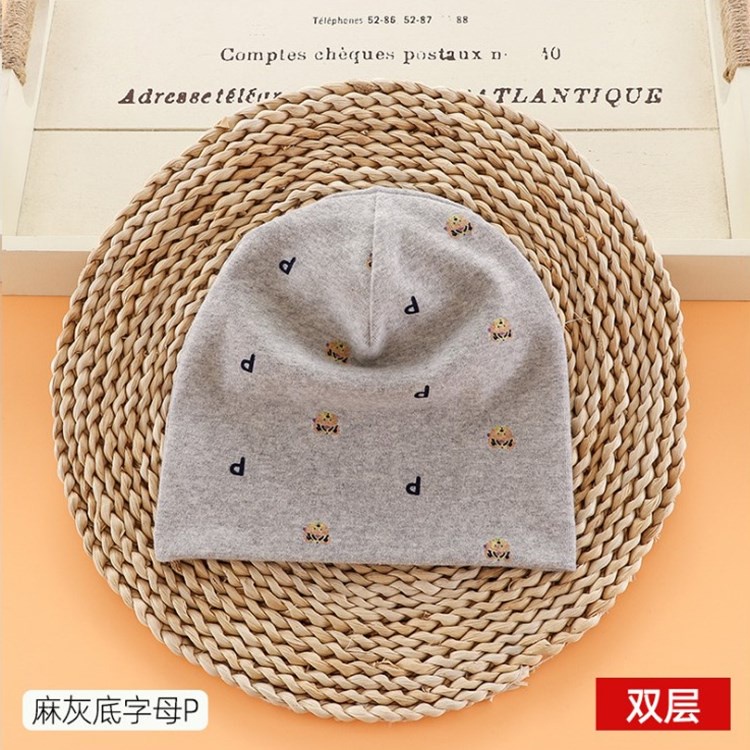 Mũ cotton len  2 lớp cho bé trai, bé gái mùa thu đông, hàng siêu đẹp