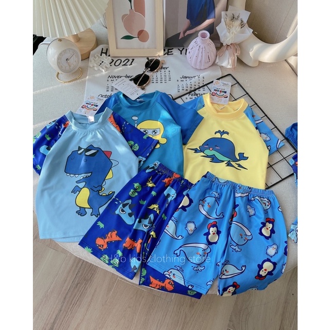 Bộ bơi khủng long hb kids cho bé trai