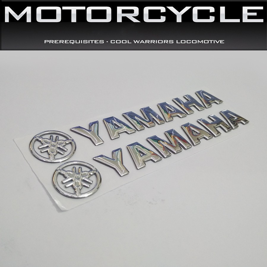 Bộ 2 tem YAMAHA 3D Nổi - YA Bạc