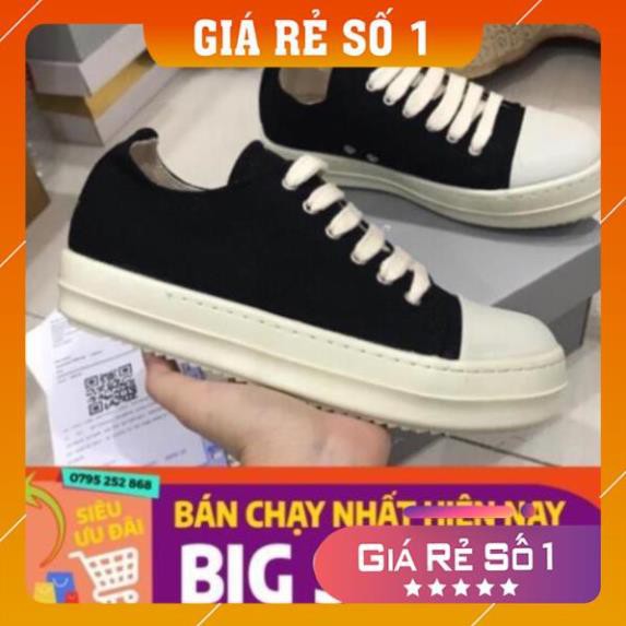 [ 💝 GIÁ SALE] Giày rick owen cổ thấp 🌟  R🔥E🔥P 1:1 VN đế thơm Full box + Bill