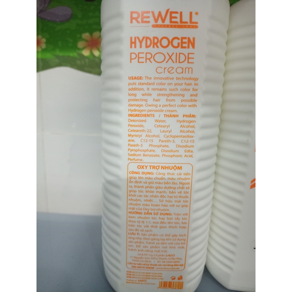 Oxy trợ nhuộm Rewell 6% 9% 12%