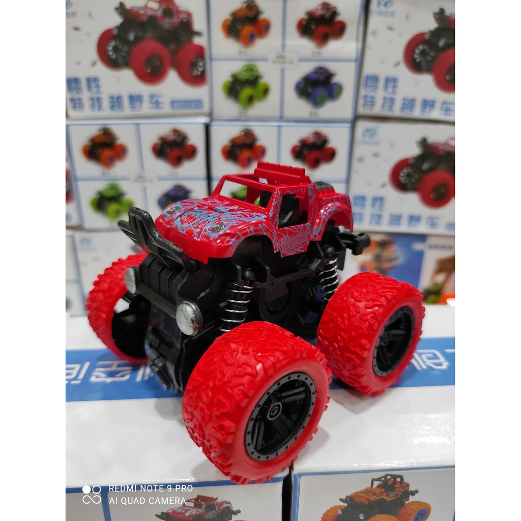 Xe Địa Hình Monter Nhào Lộn Xoay 360 Độ Có Giảm Xốc Chạy Bánh Đà Vui Nhộn Cho Bé