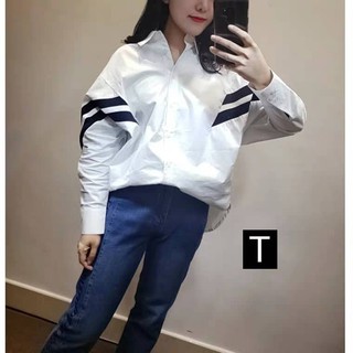 ÁO SƠ MI PHỐI TAY ĐEN_TR4280(KÈM ẢNH THẬT)