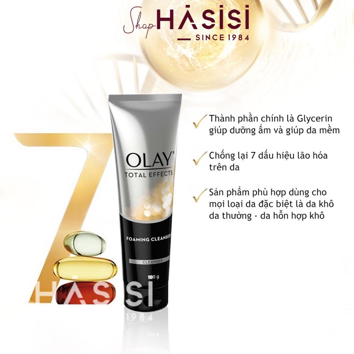 Sữa Rửa Mặt Chống Lão Hóa OLAY - Total Effects Foaming Clearser 100g