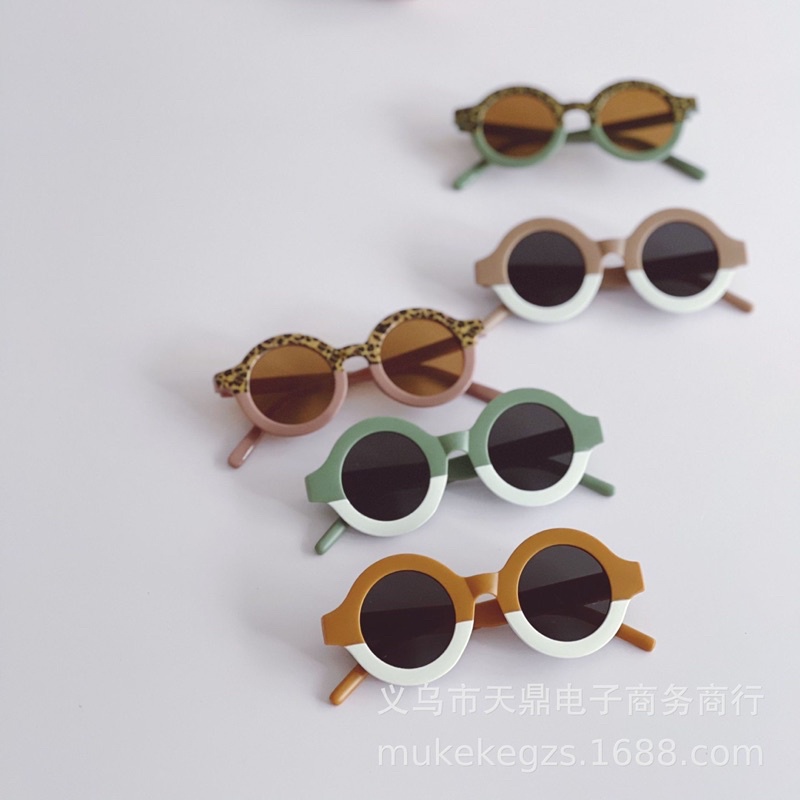 Kính Thời Trang Cho Bé, Kính Tròn 2 Màu Cá Tính