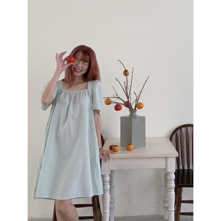 D12 - Đầm caro mint
